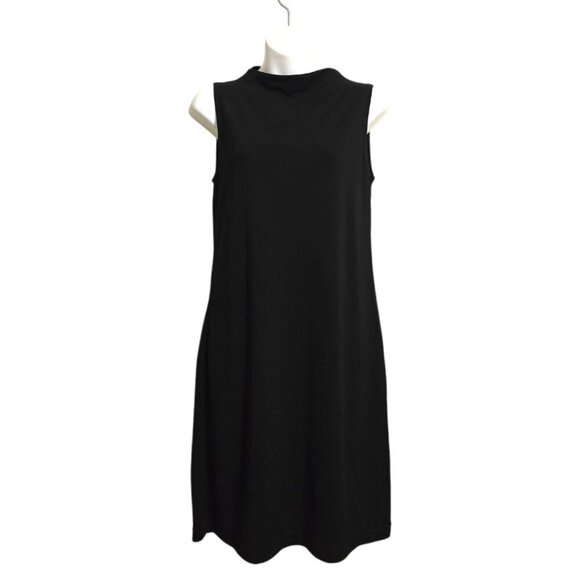 Ann Taylor Dresses & Skirts - Ann Taylor Black Crew Neck Minimalist Sleeveless Mini Shift Dress Sz S